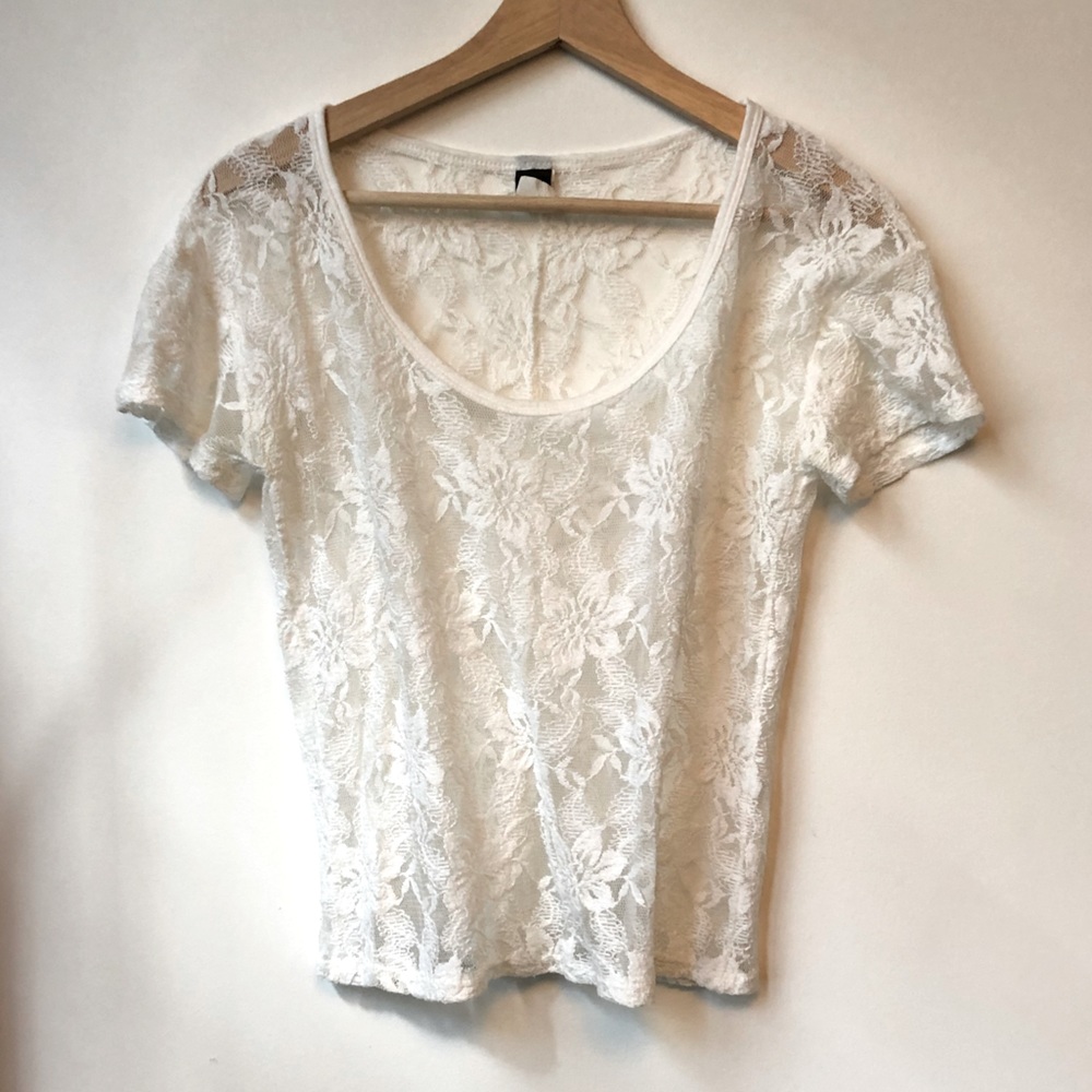 Twik White Lace T-shirt, S